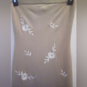 Klesis Strapless Floral Embroidered Midi Dress Size S